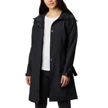 Columbia Jas Dames, Here And There Long Trench Zwart, 08CQIAPHY